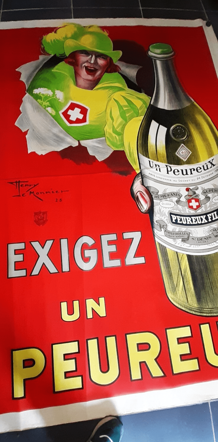 Affiche « Exigez Un Peureux », Henry Le Monnier, Affiches Lutetia (Paris), création mai 1925 (annonce eBay archivée).