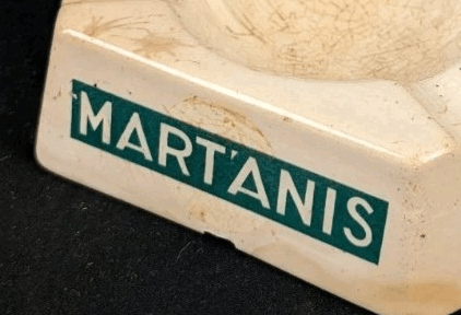 Cendrier publicitaire « Mart'Anis » (annonce eBay archivée).