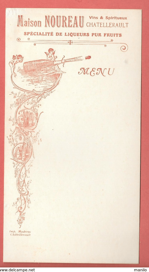 Menu publicitaire lithographié, vierge, fin XIXe siècle (annonce Delcampe archivée).